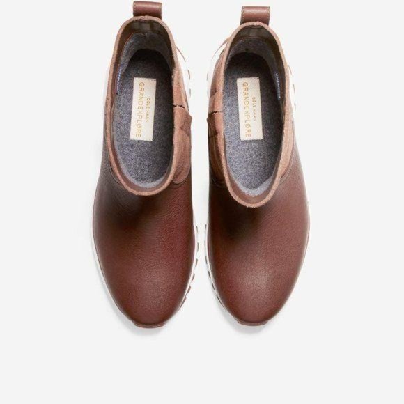 Cole Haan ZERØGRAND XC Waterproof Harvest Brown Suede Leather Pull-On Boot 9B - Picture 4 of 13